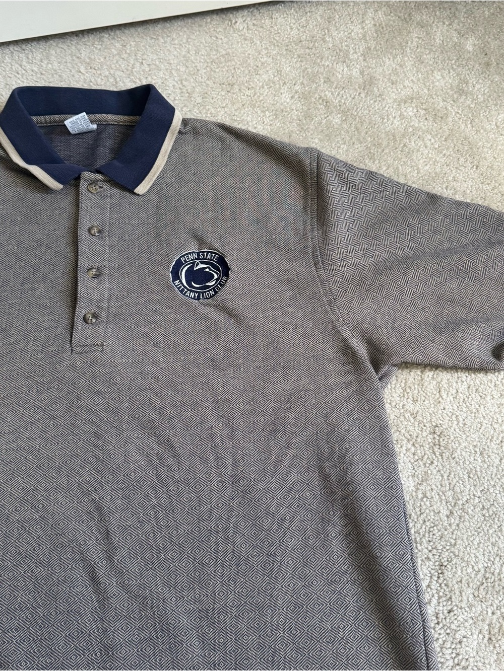Vintage Penn State PSU Nittany Lion Club Cotton Mens Polo Shirt Golf Preppy